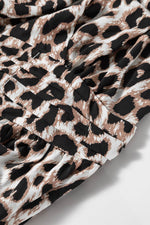Load image into Gallery viewer, Khaki Leopard V Neck Cinched High Waist Open Back Maxi Dress - Fashion Queen -  11
