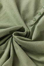 Load image into Gallery viewer, Laurel Green Long Sleeve Buttons V Neck Slim Fit Top - Fashion Queen -  6
