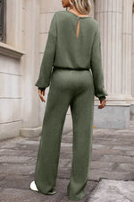 Load image into Gallery viewer, Laurel Green Solid Ribbed Knit Keyhole Back High Waist Jumpsuit - Fashion Queen -  2
