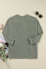 Load image into Gallery viewer, Laurel Green Waffle Knit Open Front Cardigan - Fashion Queen -  14
