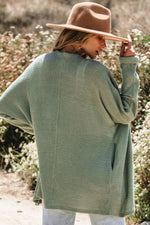 Load image into Gallery viewer, Laurel Green Waffle Knit Open Front Cardigan - Fashion Queen -  2
