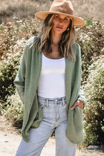 Load image into Gallery viewer, Laurel Green Waffle Knit Open Front Cardigan - Fashion Queen -  5
