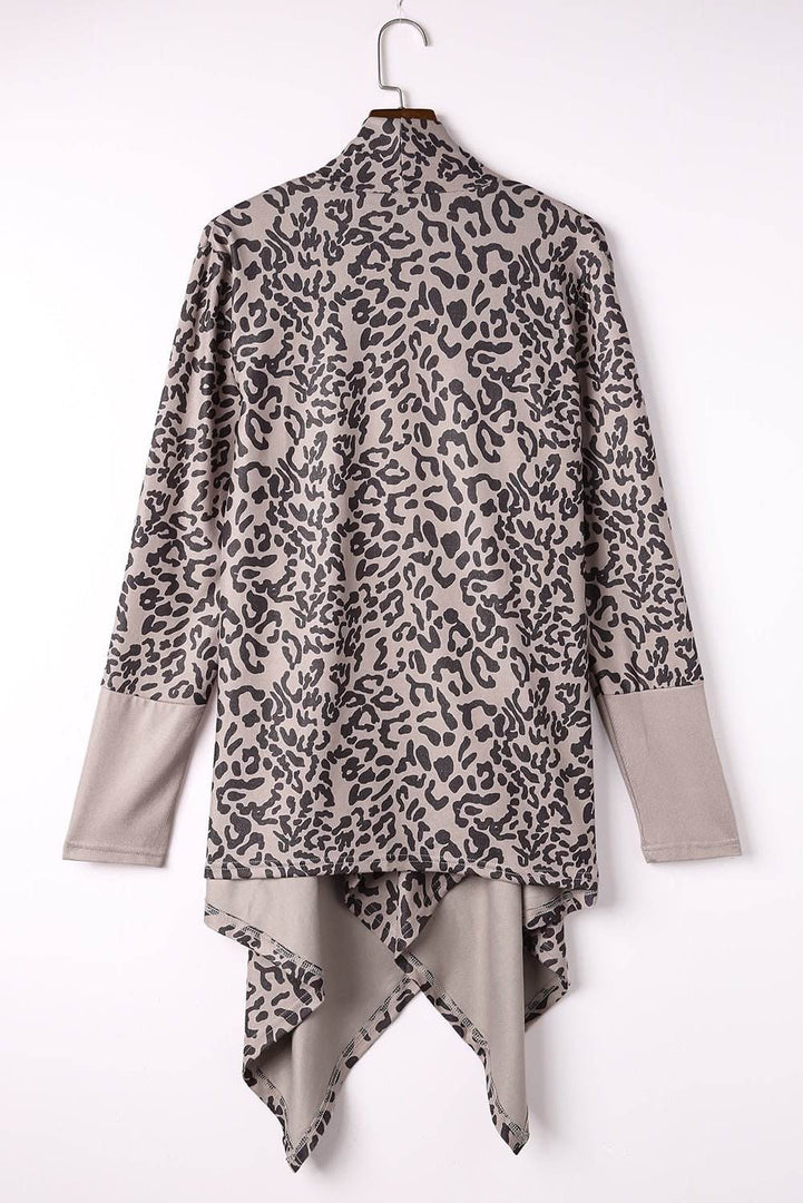 Leopard Open Front Cardigan - Fashion Queen -  10