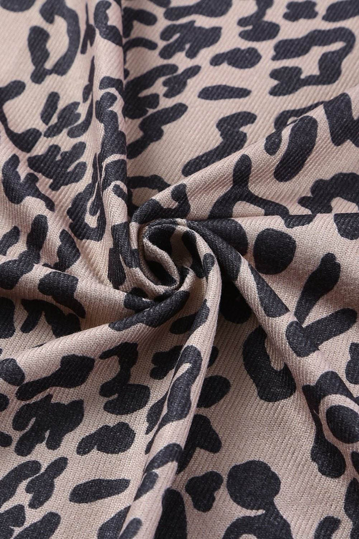Leopard Open Front Cardigan - Fashion Queen -  13