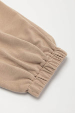 Load image into Gallery viewer, Light French Beige Cap Sleeve Open Back Drawstring Jogger Jumpsuit - Fashion Queen -  13
