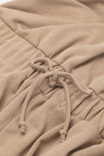 Load image into Gallery viewer, Light French Beige Cap Sleeve Open Back Drawstring Jogger Jumpsuit - Fashion Queen -  14
