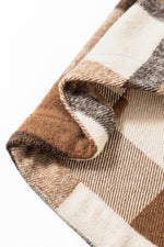 Load image into Gallery viewer, Light French Beige Flannel Plaid Double Flap Pocket Shacket - Fashion Queen -  9

