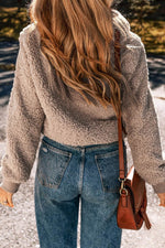 Load image into Gallery viewer, Light French Beige Zipper Pocketed Winter Fuzzy Jacket - Fashion Queen -  2
