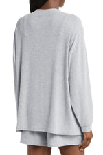 Load image into Gallery viewer, Light Grey 3 Pieces Rib Crop Camisole Matching Shorts Lounge Set with Cardigan - Fashion Queen -  22

