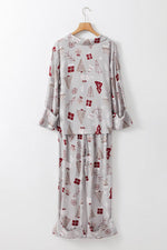 Load image into Gallery viewer, Light Grey Christmas Printed Shirt and Pants Pajama Set - Fashion Queen -  10
