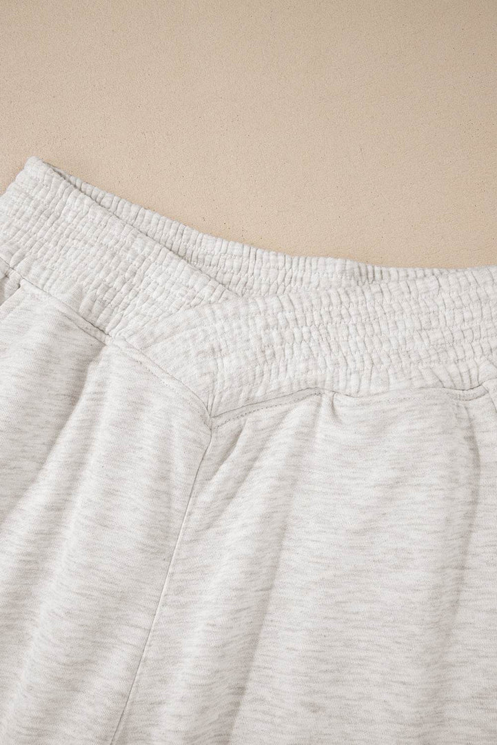 Light Grey Cross-Waist Wide Leg Lounge Pants - Fashion Queen -  11
