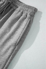 Load image into Gallery viewer, Light Grey Solid Color Fleece Lined Drawstring Waist Casual Pants - Fashion Queen -  19
