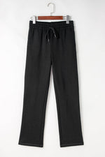 Load image into Gallery viewer, Light Grey Solid Color Fleece Lined Drawstring Waist Casual Pants - Fashion Queen -  24

