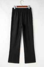 Load image into Gallery viewer, Light Grey Solid Color Fleece Lined Drawstring Waist Casual Pants - Fashion Queen -  25
