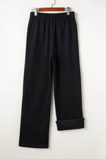 Load image into Gallery viewer, Light Grey Solid Color Fleece Lined Drawstring Waist Casual Pants - Fashion Queen -  28
