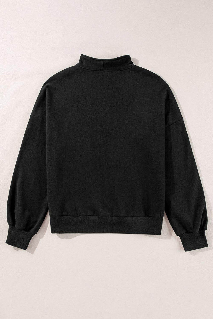 Light Grey Zip-up Stand Neck Kangaroo Pocket Sweatshirt - Fashion Queen -  18
