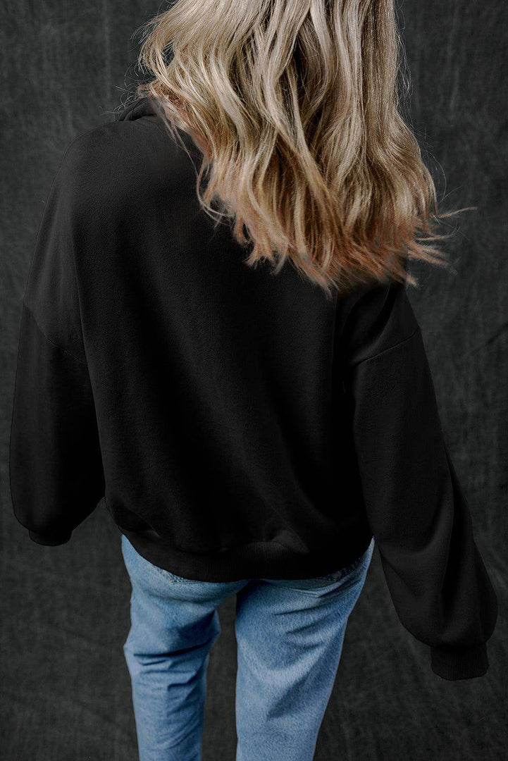 Light Grey Zip-up Stand Neck Kangaroo Pocket Sweatshirt - Fashion Queen -  5