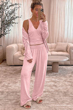 Load image into Gallery viewer, Light Pink 3-Piece Cozy Knit Lounge Set - Fashion Queen -  2
