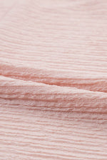 Load image into Gallery viewer, Light Pink Solid Textured Ruffled Short Sleeve Blouse - Fashion Queen -  25
