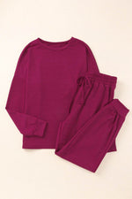 Load image into Gallery viewer, Long Sleeve Pullover and Jogger Pants Lounge Set - Fashion Queen -  14
