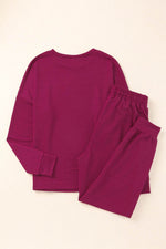 Load image into Gallery viewer, Long Sleeve Pullover and Jogger Pants Lounge Set - Fashion Queen -  15
