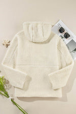 Load image into Gallery viewer, Medium Grey Fleece Zip Up Drawstring Hooded Pocketed Jacket - Fashion Queen -  20
