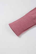 Load image into Gallery viewer, Mineral Red Solid Color Waffle Knit Cardigan with Pocket - Fashion Queen -  13
