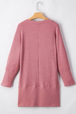 Load image into Gallery viewer, Mineral Red Solid Color Waffle Knit Cardigan with Pocket - Fashion Queen -  8
