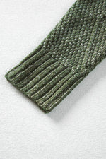 Load image into Gallery viewer, Mist Green Cable Knit Drop Shoulder Loose Fit Sweater Dress - Fashion Queen -  14
