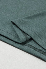 Load image into Gallery viewer, Mist Green Fashion Petal Sleeve V Neck T Shirt - Fashion Queen -  17
