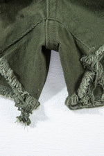 Load image into Gallery viewer, Moss Green Distressed Frayed Denim Romper - Fashion Queen -  14
