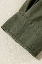 Load image into Gallery viewer, Moss Green Snap Button Zipper Tight Waist Collared Jacket - Fashion Queen -  9
