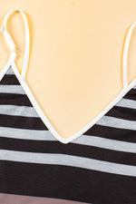 Load image into Gallery viewer, Multicolour Mixed Stripes Spaghetti Straps V Neck Maxi Dress - Fashion Queen -  9
