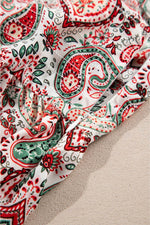 Load image into Gallery viewer, Multicolour Plus Size Paisley Print Sleeveless V Neck Jogger Jumpsuit - Fashion Queen -  14
