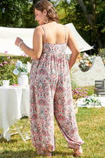 Load image into Gallery viewer, Multicolour Plus Size Paisley Print Sleeveless V Neck Jogger Jumpsuit - Fashion Queen -  2
