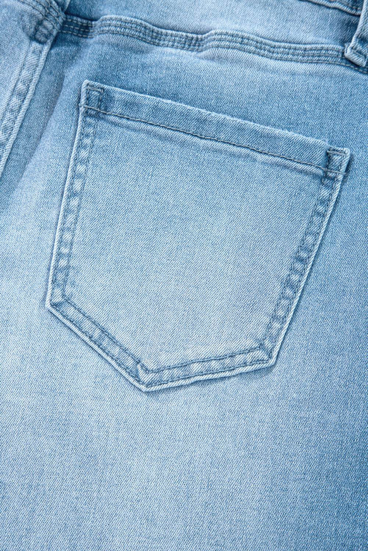 Myosotis High Rise Shift Slit Leg Straight Jeans - Fashion Queen -  6