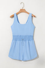 Load image into Gallery viewer, Myosotis Plain Sleeveless Loop Drawstring Cinched Waist Romper - Fashion Queen -  4
