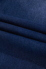 Load image into Gallery viewer, Navy Blue Plus Size Seamed Wide Leg High Waist Jeans - Fashion Queen -  11
