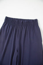 Load image into Gallery viewer, Navy Blue Raw Hem Loose Tee and Wide Leg Pants Set - Fashion Queen -  9
