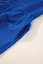 Load image into Gallery viewer, Navy Blue Spaghetti Straps Smocked Ruffled Wide Leg Jumpsuit - Fashion Queen -  8
