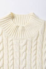 Load image into Gallery viewer, Oatmeal Cable Knit High Neck Sweater Vest - Fashion Queen -  13
