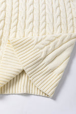 Load image into Gallery viewer, Oatmeal Cable Knit High Neck Sweater Vest - Fashion Queen -  15
