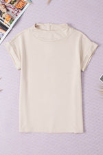 Load image into Gallery viewer, Oatmeal Plain Crew Neck Loose Fit Casual Top - Fashion Queen -  6

