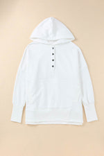Load image into Gallery viewer, Orange Batwing Sleeve Pocketed Henley Hoodie - Fashion Queen -  23
