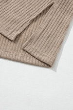 Load image into Gallery viewer, Pale Khaki Rib Textured Henley Knit Top - Fashion Queen -  17

