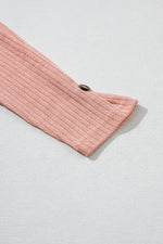 Load image into Gallery viewer, Pale Khaki Rib Textured Henley Knit Top - Fashion Queen -  30
