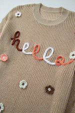 Load image into Gallery viewer, Parchment Hello Floral Embroidered Knit Loose Sweater - Fashion Queen -  10
