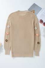 Load image into Gallery viewer, Parchment Hello Floral Embroidered Knit Loose Sweater - Fashion Queen -  4
