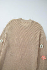 Load image into Gallery viewer, Parchment Hello Floral Embroidered Knit Loose Sweater - Fashion Queen -  5
