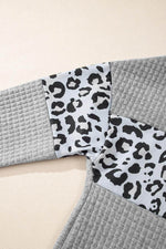 Load image into Gallery viewer, Parchment Leopard Quilted Patchwork Crew Neck Sweatshirt - Fashion Queen -  21
